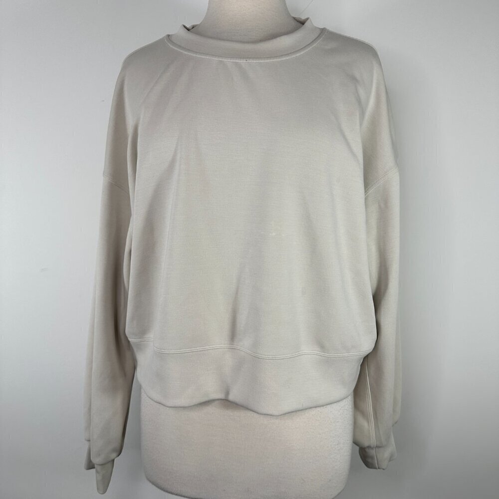 Lululemon Perfectly Oversized Crop Crew Chrome 8 RARE - Picture 4 of 11